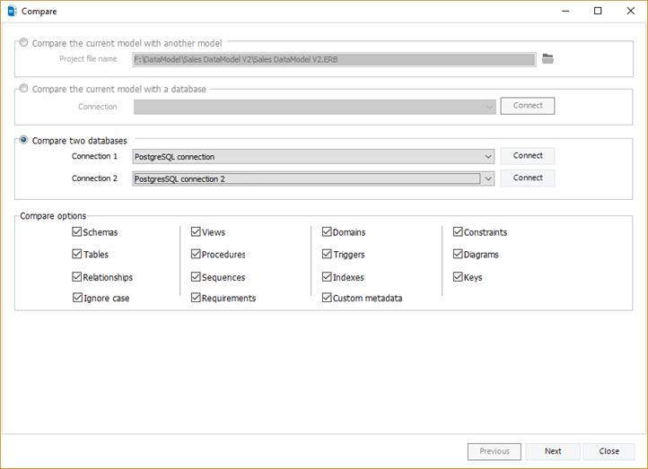 Database/Database comparison